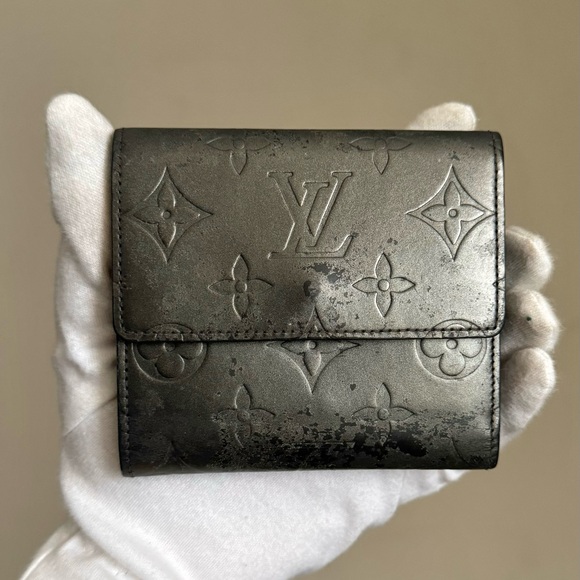 Louis Vuitton Matte Dark Gray Monogram Compact Wallet - Picture 2 of 15